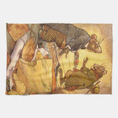 Vintage Aesop's Fabel, Country Mouse, City Mouse Geschirrtuch (Horizontal)
