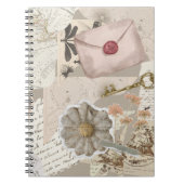 Vintage Aesthetic Collage Notebook Notizblock (Vorderseite)