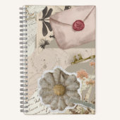 Vintage Aesthetic Collage Notebook Notizblock (Vorderseite)
