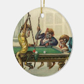 Vintage Affe-Weihnachtsverzierung Keramikornament (Links)