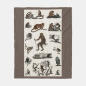 Vintage Affen Affe Gorilla Kinder Geschenke Fleecedecke (Vorderseite)