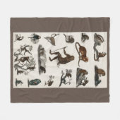 Vintage Affen Affe Gorilla Kinder Geschenke Fleecedecke (Vorderseite (Horizontal))