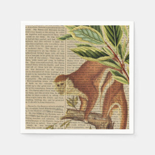 Vintage-Affenausschnitt Serviette