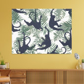 Vintage-Affenmuster Leinwanddruck (Insitu (Wohnzimmer))
