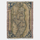 Vintage afghanische Weltkarte Decke (Vorderseite Vertikal)