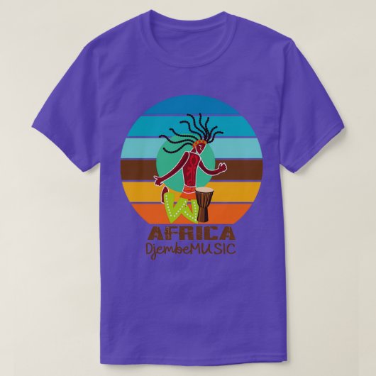 Vintage AFRICA DJEMBE MUSIK T-Shirt (Design vorne)