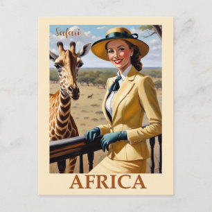 Vintage Afrika Afrikanische Safari Reise Postkarte