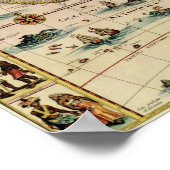 Vintage Afrika-Karte der 1660er Poster (Ecke)