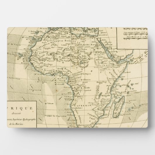 Vintage Afrika-Karte Fotoplatte (Vorderseite)