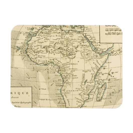 Vintage Afrika-Karte Magnet (Horizontal)