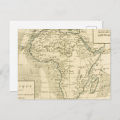 Vintage Afrika-Karte Postkarte (Vorne/Hinten)