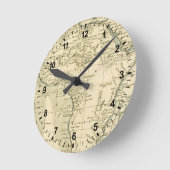 Vintage Afrika-Karte Runde Wanduhr (Winkel)