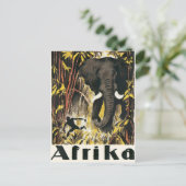 Vintage Afrika Postkarte (Stehend Vorderseite)