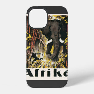 Vintage-Afrika-Reiseposter, Afrikanischer Elefant iPhone Hülle