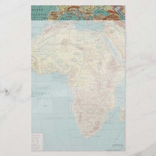 Vintage Afrika Schreibwaren Briefpapier (Vorderseite)