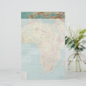 Vintage Afrika Schreibwaren Briefpapier (Stehend Vorderseite)