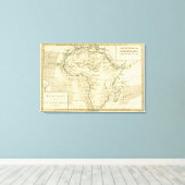 Vintage Afrikakarte 2 Leinwanddruck (Insitu (Holzboden))