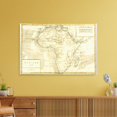 Vintage Afrikakarte 2 Leinwanddruck (Insitu (Wohnzimmer))
