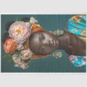 Vintage afrikanische Amerikanerin Dekoupage Seidenpapier (Vorderseite)