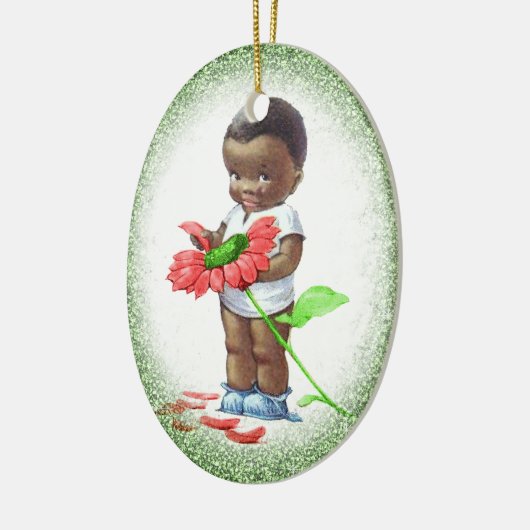 Vintage afrikanische amerikanische keramikornament (Links)