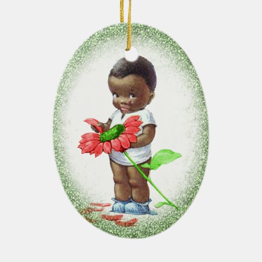 Vintage afrikanische amerikanische keramikornament (Hinten)