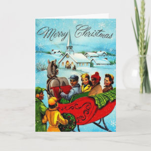 Vintage afrikanische amerikanische Weihnachtskarte Feiertagskarte