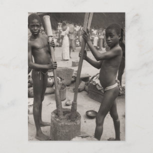Vintage, afrikanische Jungen, Subsahara-Afrika 190 Postkarte