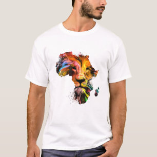 Vintage afrikanische Lion Löwenwand Zootier T-Shirt