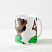 Vintage afrikanische Meerjungfrau Kaffeetasse (VorderseiteRechts)