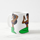 Vintage afrikanische Meerjungfrau Kaffeetasse (Vorderseite Links)