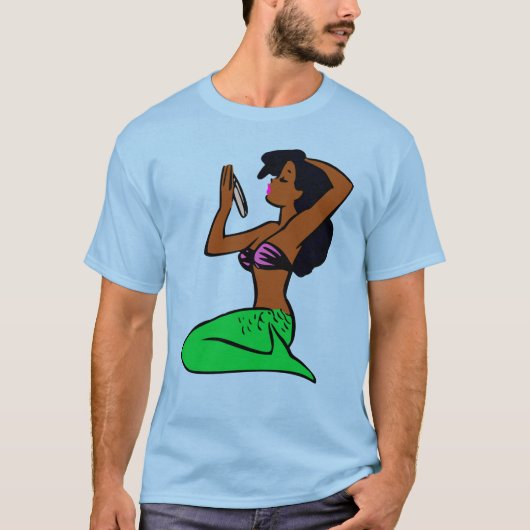 Vintage afrikanische Meerjungfrau T-Shirt (Vorderseite)