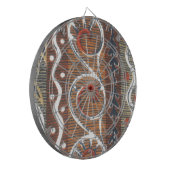 Vintage afrikanische Motist Art Print Dartscheibe (Vorderseite Links)