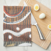 Vintage afrikanische Motist Art Print Handtuch (Viertel Falte)