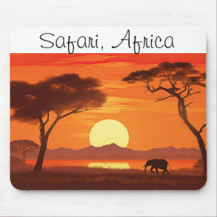 Vintage Afrikanische Safari Mousepad