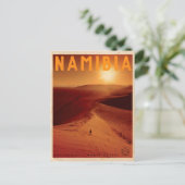 Vintage afrikanische Sunset Travel Postcard Postkarte (Stehend Vorderseite)