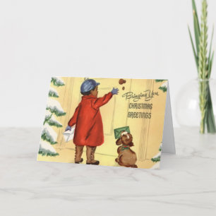 Vintage Afrikanische Weihnachtskarte Feiertagskarte