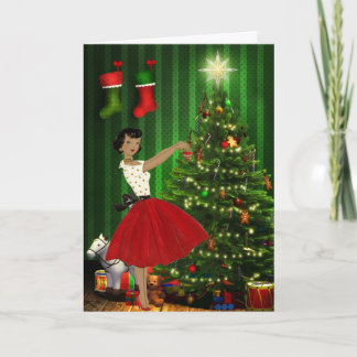 Vintage Afrikanische Weihnachtskarte Karte