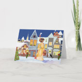 Vintage Afrikanische Weihnachtskarte Karte (Vorderseite)