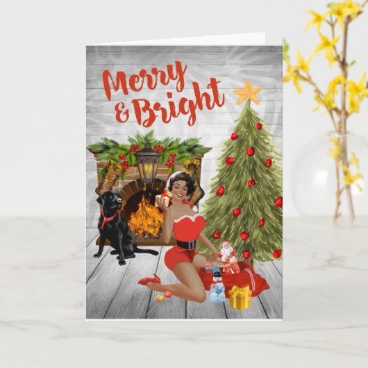 Vintage Afrikanische Weihnachtskarten Karte (Gelbe Blume)