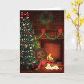 Vintage Afrikanische Weihnachtskarten Karte (Gelbe Blume)