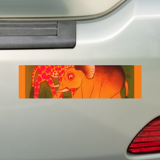 Vintage afrikanische Wildtierfarben Autoaufkleber (Auf Auto)