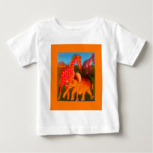 Vintage afrikanische Wildtierfarben Baby T-shirt