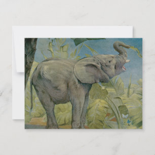Vintage Afrikanischer Elefant im Dschungel, EJ Det