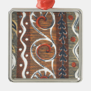Vintage afrikanischer Motiv-Kunstprint Ornament Aus Metall