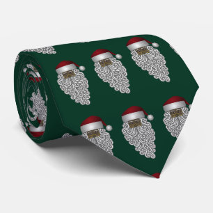 Vintage afroamerikanischer Weihnachtsmann auf grün Krawatte