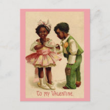 Vintage afroamerikanisches Paar zum Valentinstag