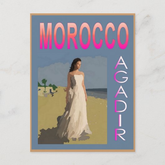 Vintage Agadir Postkarte (Vorderseite)