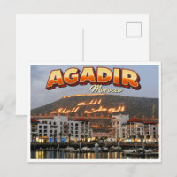 Vintage Agadir Stadtstrand Marokko Reiseandenken