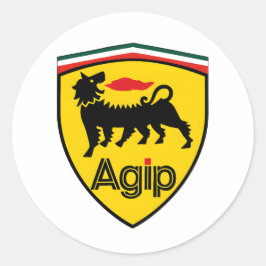 Vintage Agip Logo Coffee Mug with Six-Legged Dog Runder Aufkleber