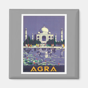 Vintage Agra Taj Mahal Indien Magnet